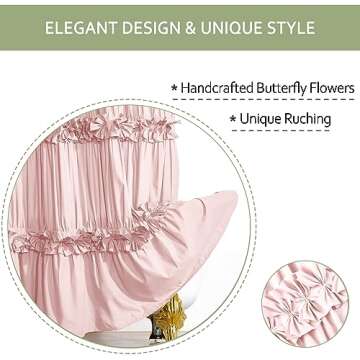 Homechoice Ruffle Shower Curtain - Elegant Bathroom Gift