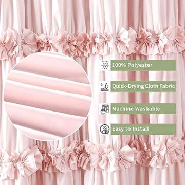 Homechoice Ruffle Shower Curtain - Elegant Bathroom Gift