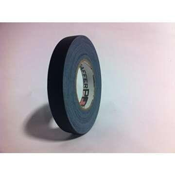 Professional Premium Grade Gaffer Tape - Black | Heavy Duty Pro Gaff Tape | Secures Cables | Holds Down Wires Leaves No Sticky Residue | Easy to Tear | Multipurpose | Better Than Duct Tape