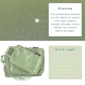 BAGAIL Ultralight Compression Packing Cubes for Travelers