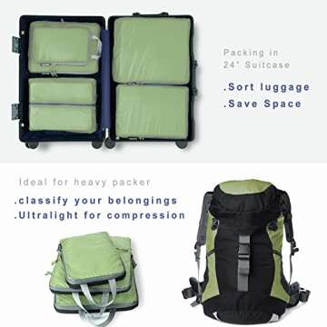BAGAIL Ultralight Compression Packing Cubes for Travelers