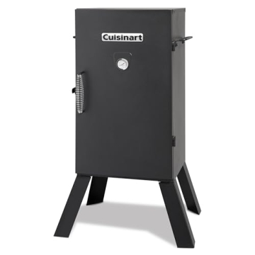 Cuisinart 30" Electric Smoker, 3 Adjustable Racks, Large Capacity BBQ, Water and Wood Trays for Smok...