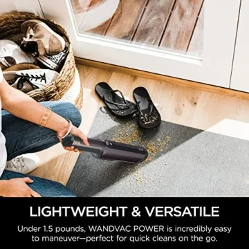 Shark WV410PR WANDVAC Cordless Hand Vacuum, Ultra-Lightweight & Portable with Powerful Suction & Tools for Pets, Designed for Car & Home, Violet