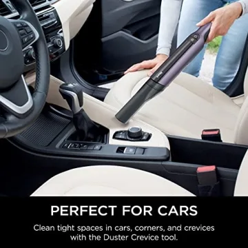 Shark WV410PR WANDVAC Cordless Hand Vacuum, Ultra-Lightweight & Portable with Powerful Suction & Tools for Pets, Designed for Car & Home, Violet