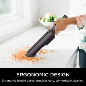 Shark WV410PR WANDVAC Cordless Hand Vacuum, Ultra-Lightweight & Portable with Powerful Suction & Tools for Pets, Designed for Car & Home, Violet