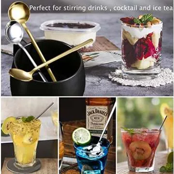 Elegant 9 PCS Stainless Steel Coffee Spoons Set for Drinks