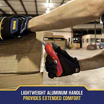 IRWIN Utility Knife, Self-Retracting for Safety (2088600), Red