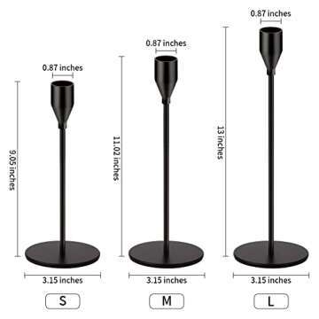 Elegant Oatnauxil Black Candle Holders for All Occasions