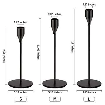 Elegant Oatnauxil Black Candle Holders for All Occasions