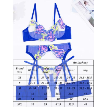 Kaei&Shi Sexy Lingerie Set for Women with Garter Belt