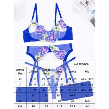 Kaei&Shi Sexy Lingerie Set for Women with Garter Belt