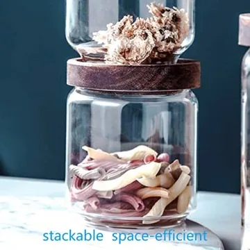 SAIOOL Stackable Airtight Kitchen Canisters Set of 5