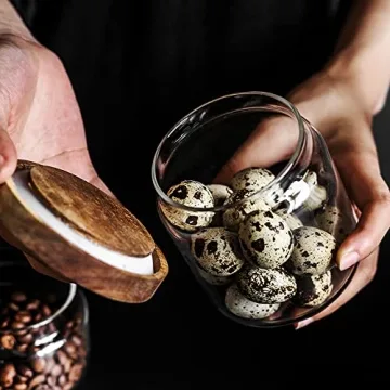 SAIOOL Stackable Airtight Kitchen Canisters Set of 5