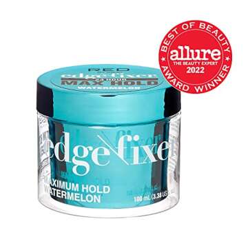 Red by Kiss Edge Fixer Hair Shine Gel, 24 Hour Max Hold, Non-Flaking, Biotin B7 Infused, Natural Sty...