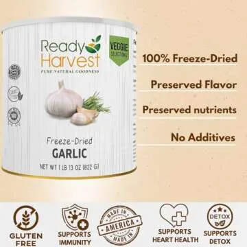 Ready Harvest Freeze-Dried Garlic for Camping and Survival