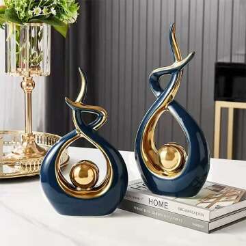 Abstract Ceramic Statue for Home & Office Decor