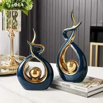 Abstract Ceramic Statue for Home & Office Decor