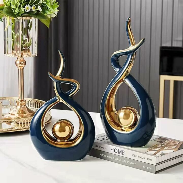 Abstract Ceramic Statue for Home & Office Decor