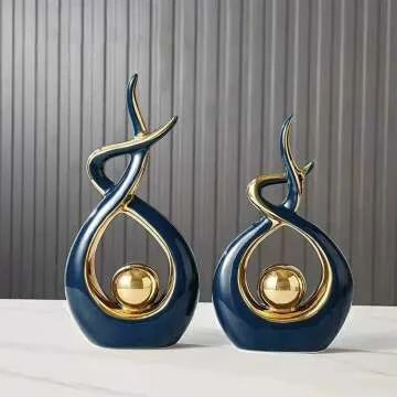 Abstract Ceramic Statue for Home & Office Decor
