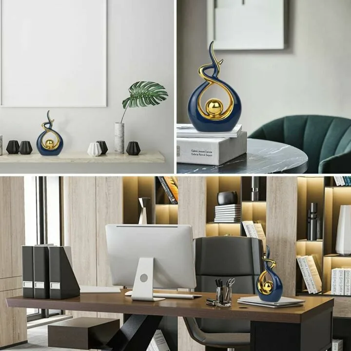 Abstract Ceramic Statue for Home & Office Decor