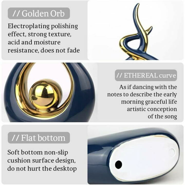 Abstract Ceramic Statue for Home & Office Decor