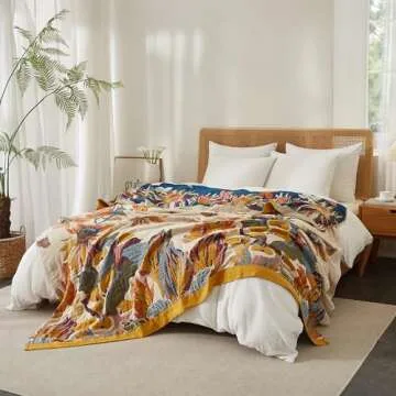 Cozy Boho Throw Blanket - 100% Cotton for Any Space