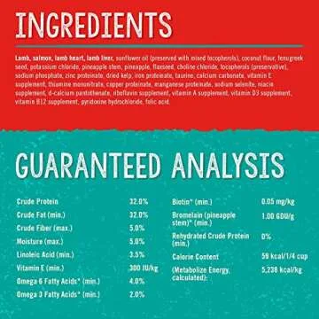 Stella & Chewy's – Stella’s Solutions Skin & Coat Boost – Grass-Fed Lamb & Wild-Caught Salmon Dinner Morsels – Freeze-Dried Raw, Protein Rich, Grain Free Dog Food – 4.25 oz Bag
