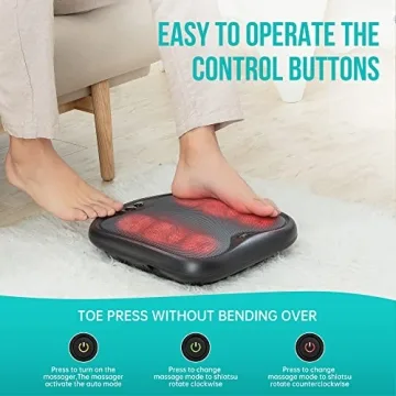 Snailax Shiatsu Foot Massager with Heat for Plantar Fasciitis Relief