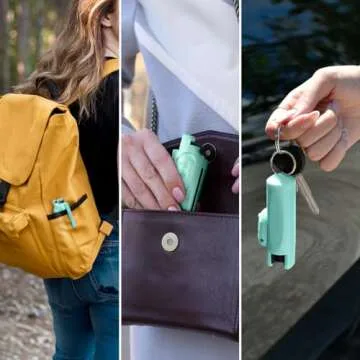 Guard Dog Security AccuFire Pepper Spray for Self Defense, World’s Only Laser Sight pepper spray, Maximum Strength, Red Keychain Pepper Spray with Belt Clip for quick access, 16 Feet Safety Range