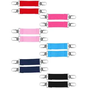 Zhanmai Elastic Mitten Clips - 6 Pairs of Colorful Brooches