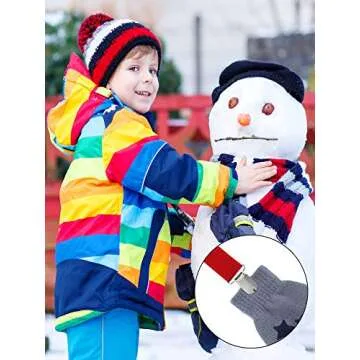 Zhanmai Elastic Mitten Clips - 6 Pairs of Colorful Brooches