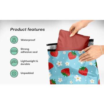 Package Mint Poly Mailers 10 x 13 | Cute Shipping Bags