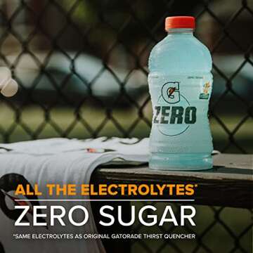 Gatorade Zero Sugar Thirst Quencher, Glacier Cherry, 20 Fl Oz (Pack of 12)
