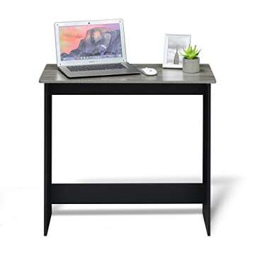 FURINNO Simplistic Study Table For Residential Use, French Oak Grey, 15.5 in x 31.5 in x 29.75 in (D x W x H)