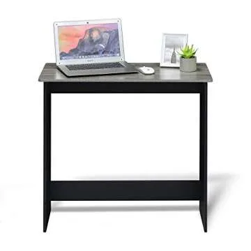 FURINNO Simplistic Study Table For Residential Use, French Oak Grey, 15.5 in x 31.5 in x 29.75 in (D x W x H)