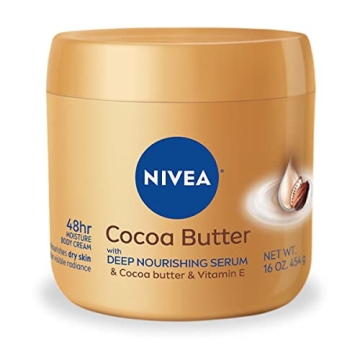 NIVEA Cocoa Butter Body Cream - Deep Nourishing 16oz for Dry Skin