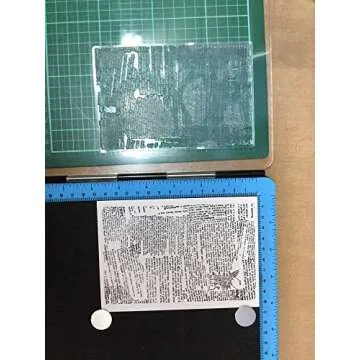Kwan Crafts Newspaper Background Clear Stamps for Card Making Decoration and DIY Scrapbooking