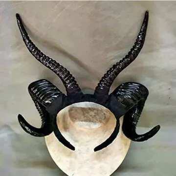 Xiaolanwelc Gothic Sheep Horn Headband for Cosplay