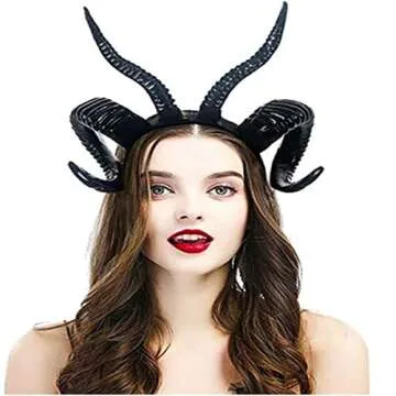 Xiaolanwelc Gothic Sheep Horn Headband for Cosplay