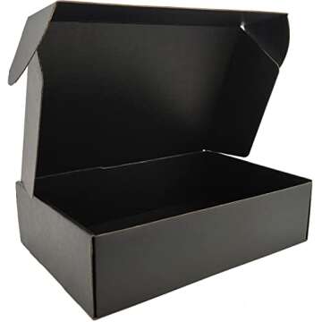 Lmuze Black Shipping Boxes - Pack of 20 for Gifts & Shipping