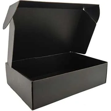 Lmuze Black Shipping Boxes - Pack of 20 for Gifts & Shipping
