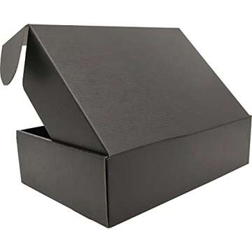 Lmuze Black Shipping Boxes - Pack of 20 for Gifts & Shipping