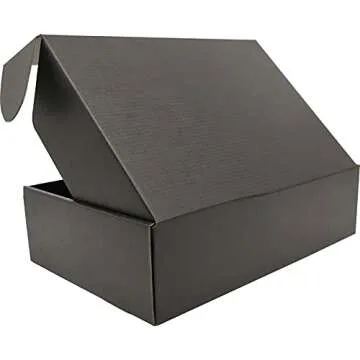 Lmuze Black Shipping Boxes - Pack of 20 for Gifts & Shipping