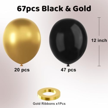 Elegant YMSZ Black and Gold Balloons for All Occasions