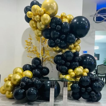 Elegant YMSZ Black and Gold Balloons for All Occasions
