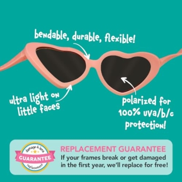 Unbreakable Toddler Heart Sunglasses – Polarized & Safe
