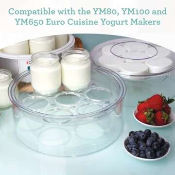 Euro Cuisine GY4 Yogurt Maker Expansion Tray, Additional Tier for Yogurt Maker Machines, BPA-Free, D...