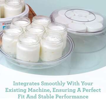 Euro Cuisine GY4 Yogurt Maker Expansion Tray, Additional Tier for Yogurt Maker Machines, BPA-Free, Dishwasher Safe, Compatible with YM80, YM100, YM650