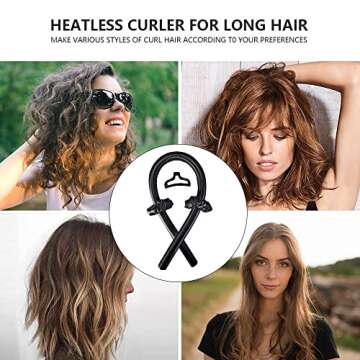 No Heat Hair Curlers Rollers Headband Heatless Curling Rod for Long Hair Silk Curls, Overnight Long Hair Curls for Sleeping, Soft Hair Rollers with Hair Clips and Scrunchie Styling Tool Kit