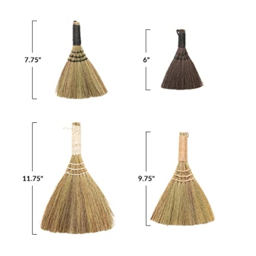 Creative Co-Op Whisk Brooms Set of 4 for Home Cleaning